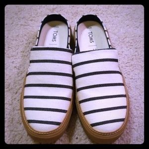New, never worn Tom's slip on shoes